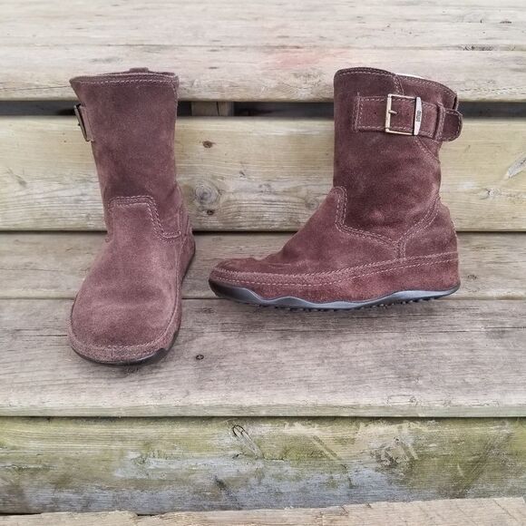 FitFlop Superboot Chocolate Brown Suede Leather Buckle Wobbleboard Winter Boots - Picture 1 of 7